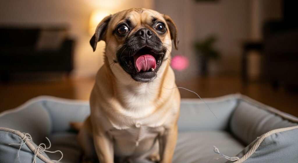 cachorro com dificuldade respiratória precisando de atendimento veterinário